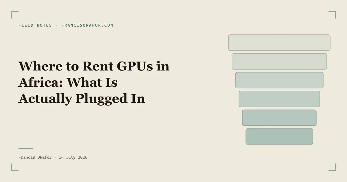Where to Rent GPUs in Africa: What Is Actually Plugged In
