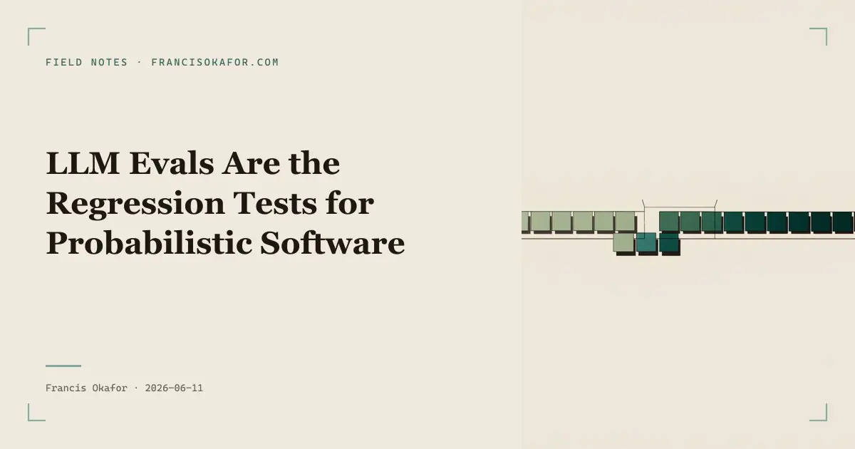 LLM Evals Are the Regression Tests for Probabilistic Software