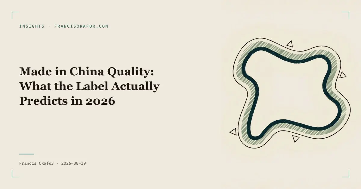 Made in China Quality: What the Label Actually Predicts in 2026