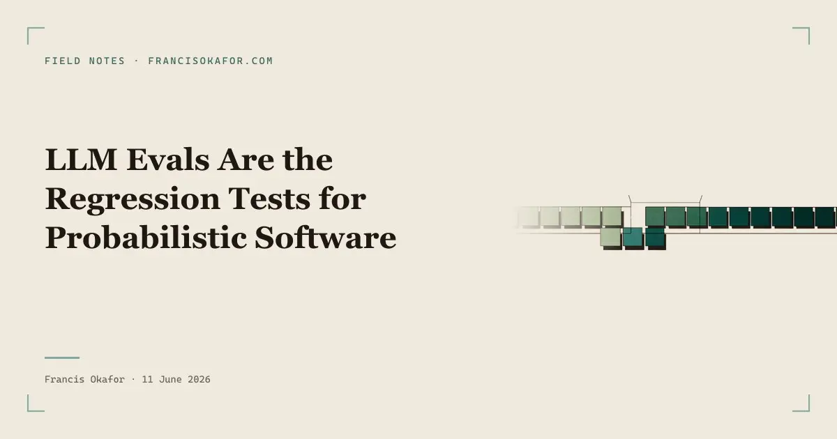 LLM Evals Are the Regression Tests for Probabilistic Software