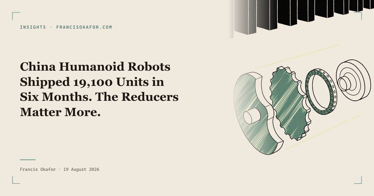 China Humanoid Robots Shipped 19,100 Units in Six Months. The Reducers Matter More.
