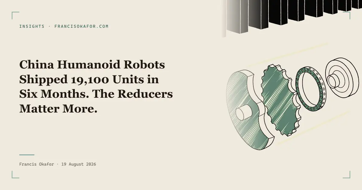 China Humanoid Robots Shipped 19,100 Units in Six Months. The Reducers Matter More.