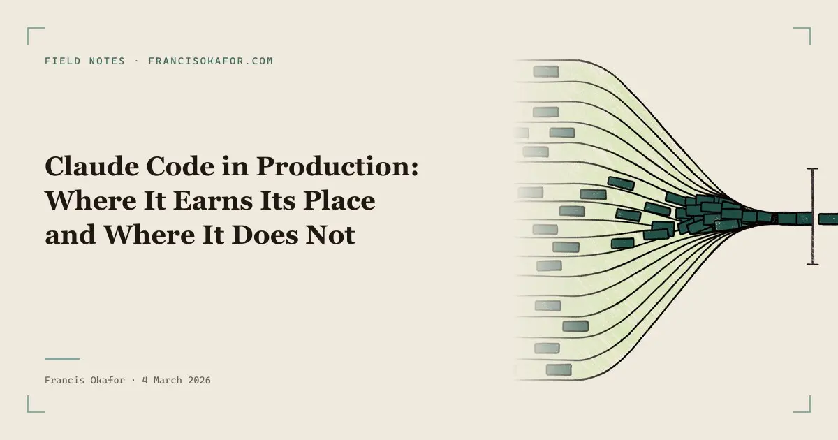 Claude Code in Production: Where It Earns Its Place and Where It Does Not