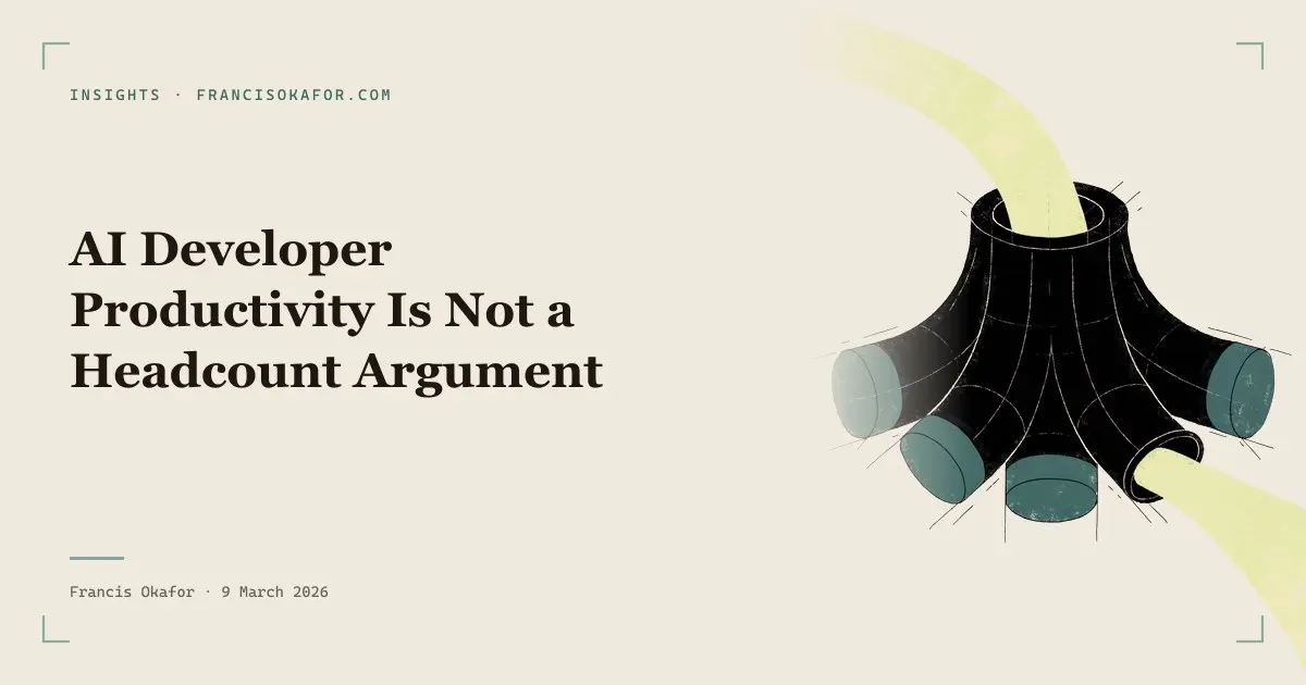 AI Developer Productivity Is Not a Headcount Argument