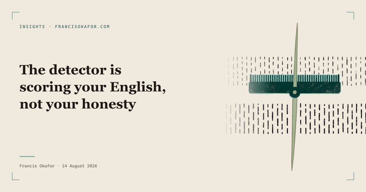 The detector is scoring your English, not your honesty