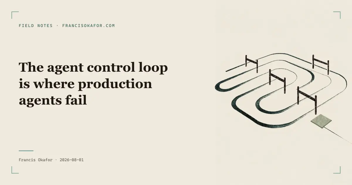 The agent control loop is where production agents fail