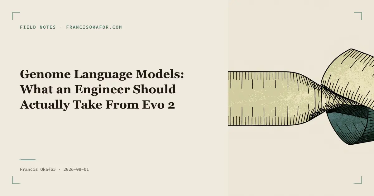 Genome Language Models: What an Engineer Should Actually Take From Evo 2
