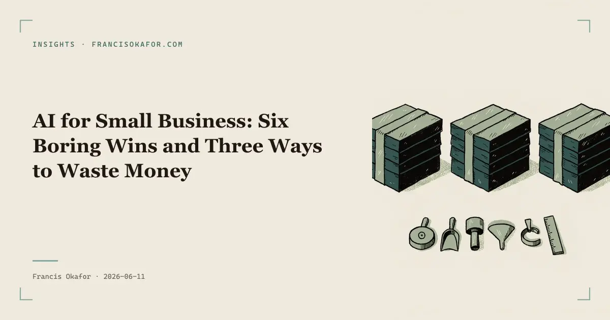 AI for Small Business: Six Boring Wins and Three Ways to Waste Money