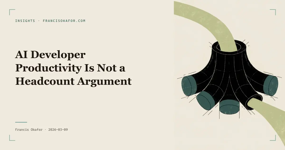 AI Developer Productivity Is Not a Headcount Argument