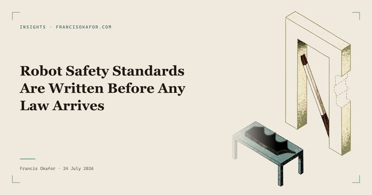 Robot Safety Standards Are Written Before Any Law Arrives