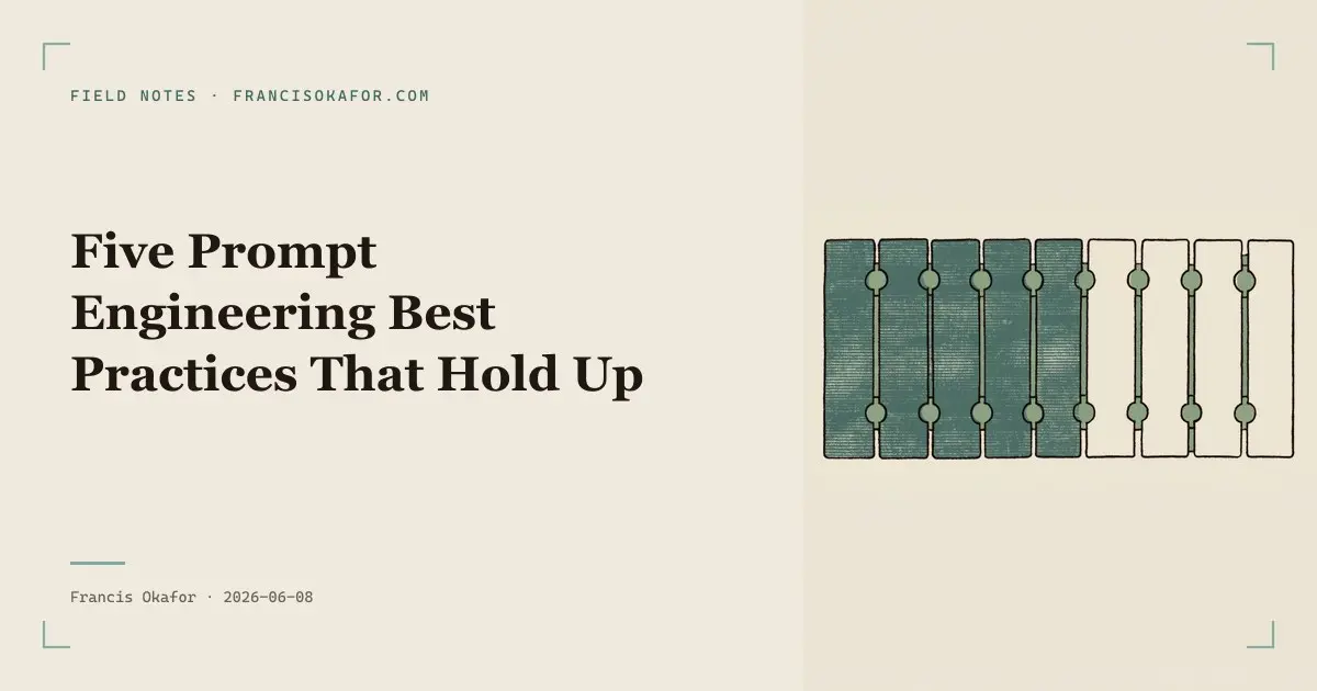 Five Prompt Engineering Best Practices That Hold Up