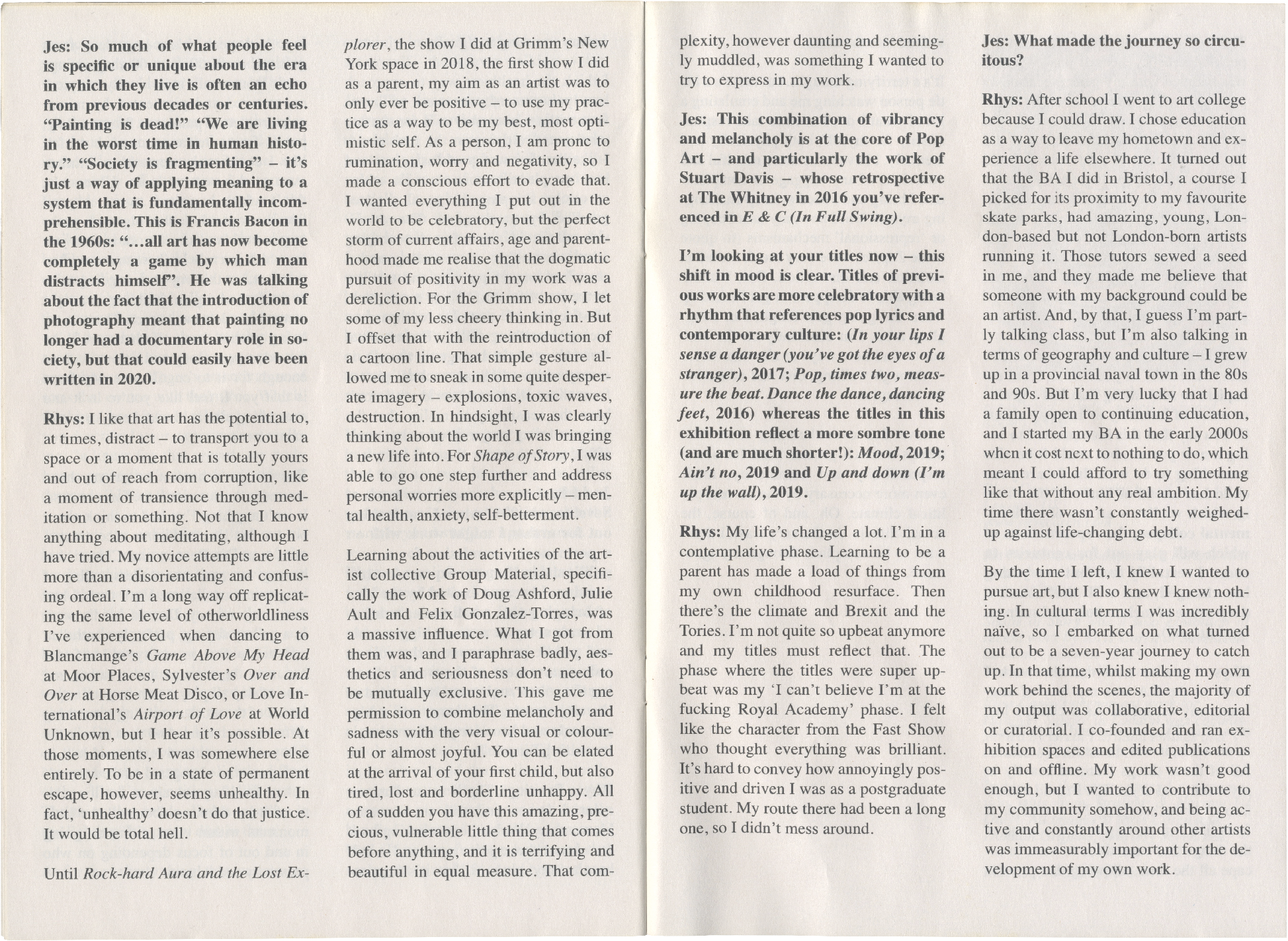 A multi-column text document with several paragraphs.