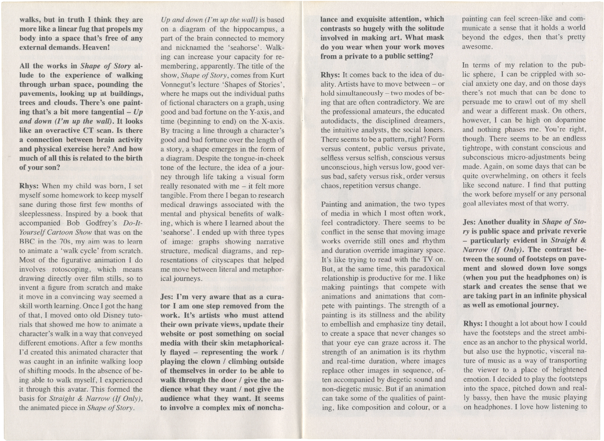 A page of dense text from a publication, arranged in multiple columns.
