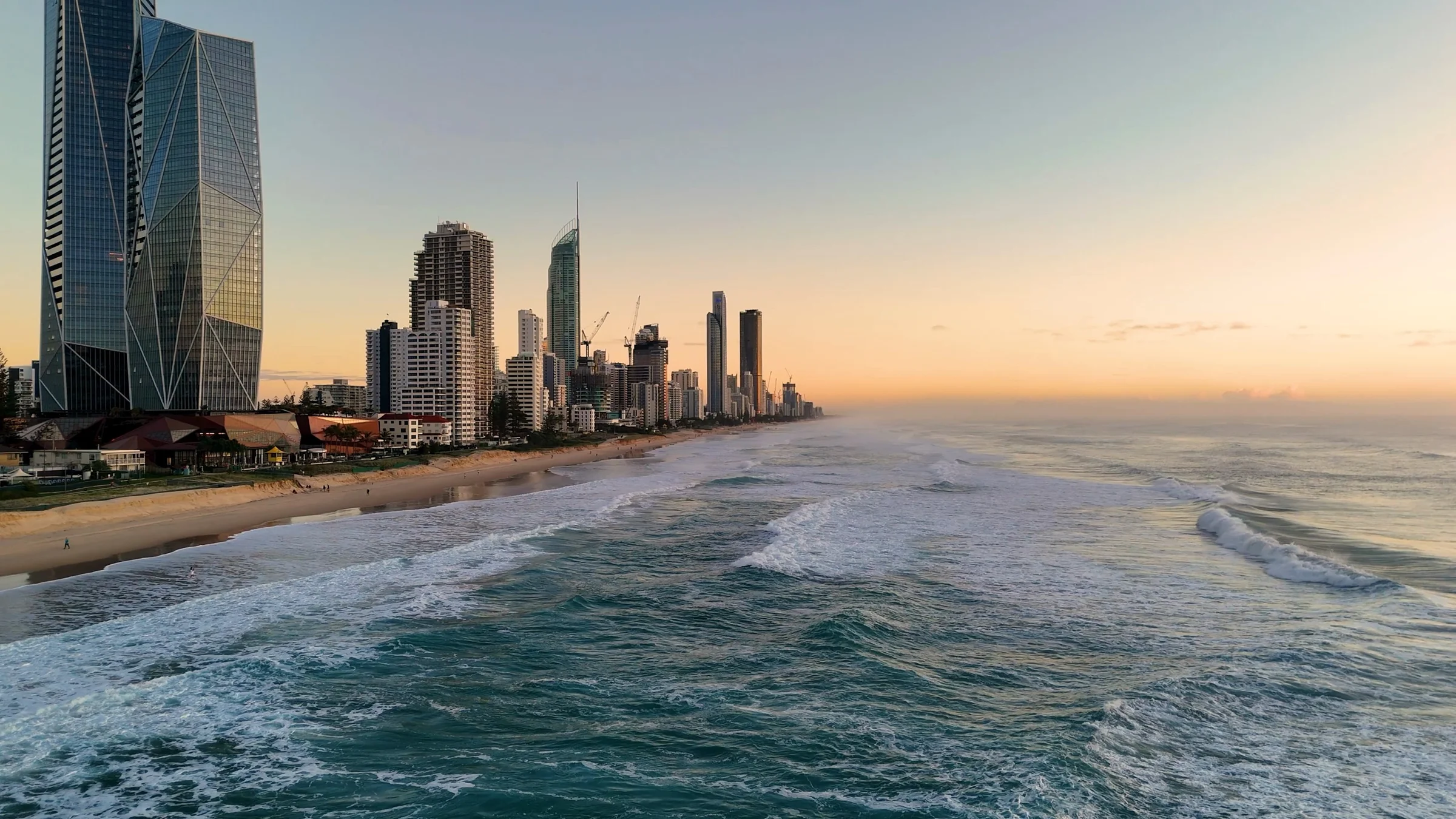 Pagi di pantai Gold Coast
