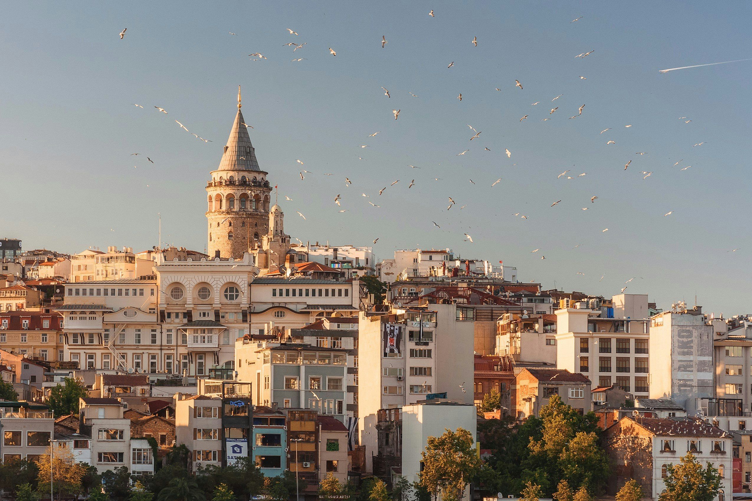 Pemandangan perjalanan di Istanbul Turkey