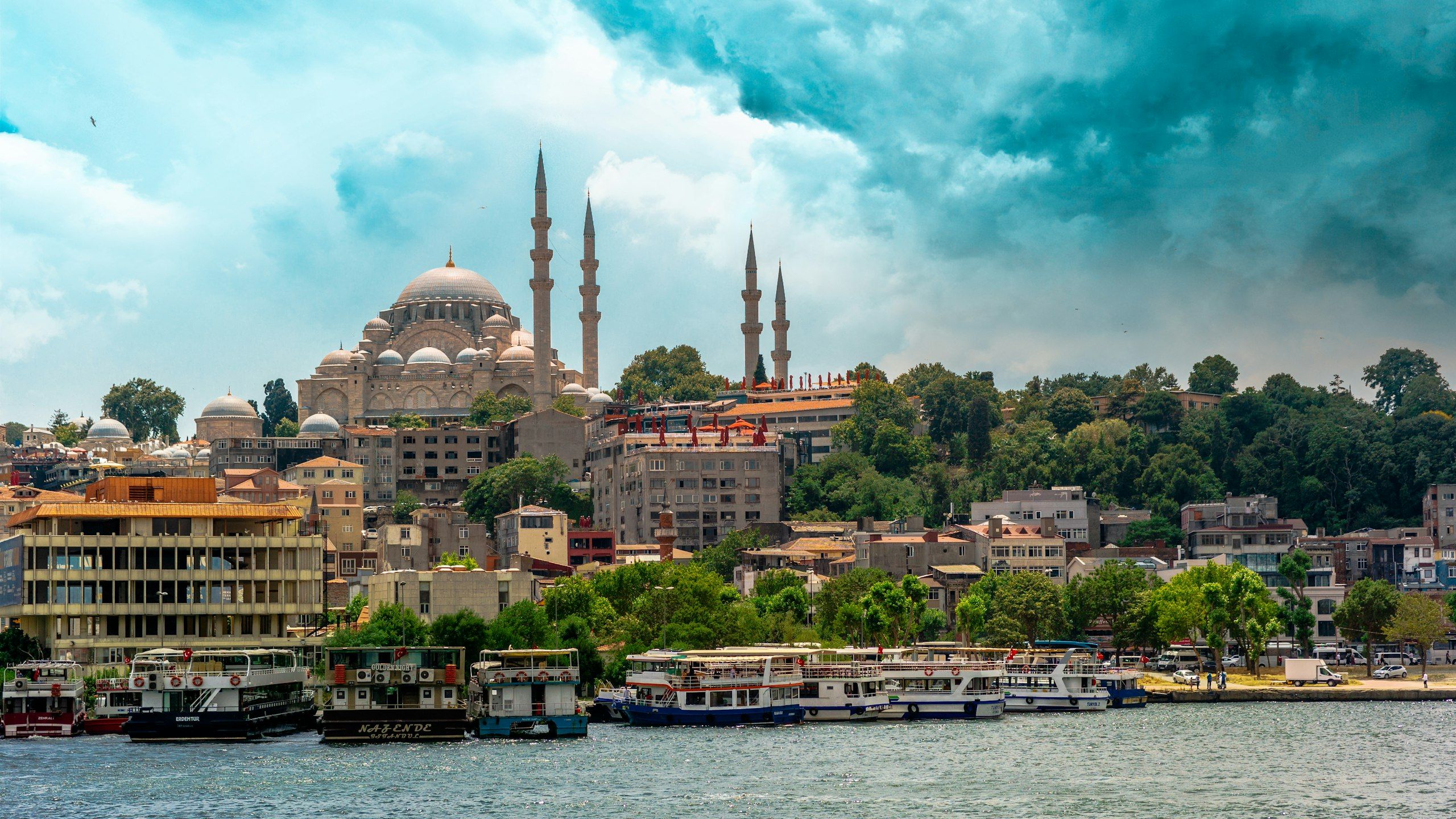 Pemandangan perjalanan di Istanbul Turkey