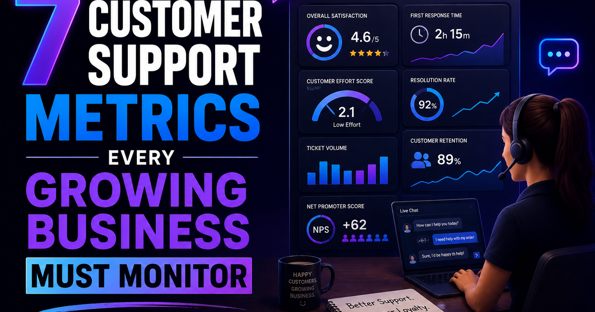 7 Customer Support Metrics Every Growing Business Must Monitor