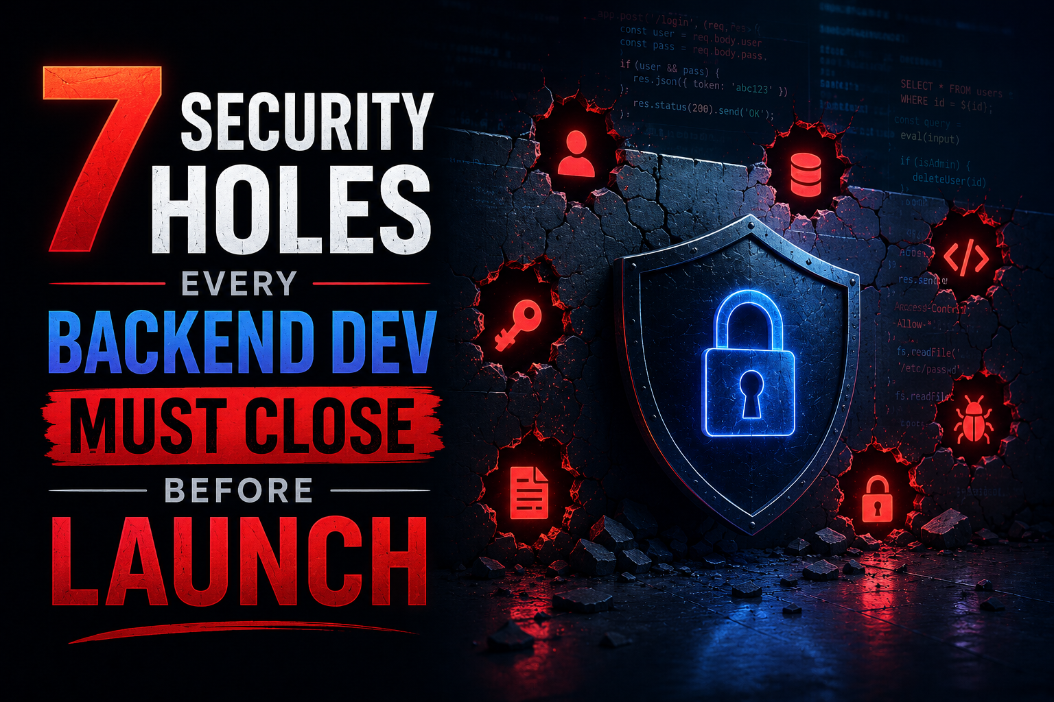7 Security Holes Every Backend Dev Must Close Before Launch