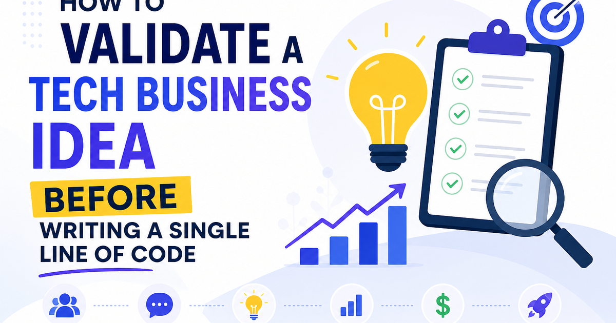 How to Validate a Tech Business Idea Before Writing a Single Line of Code