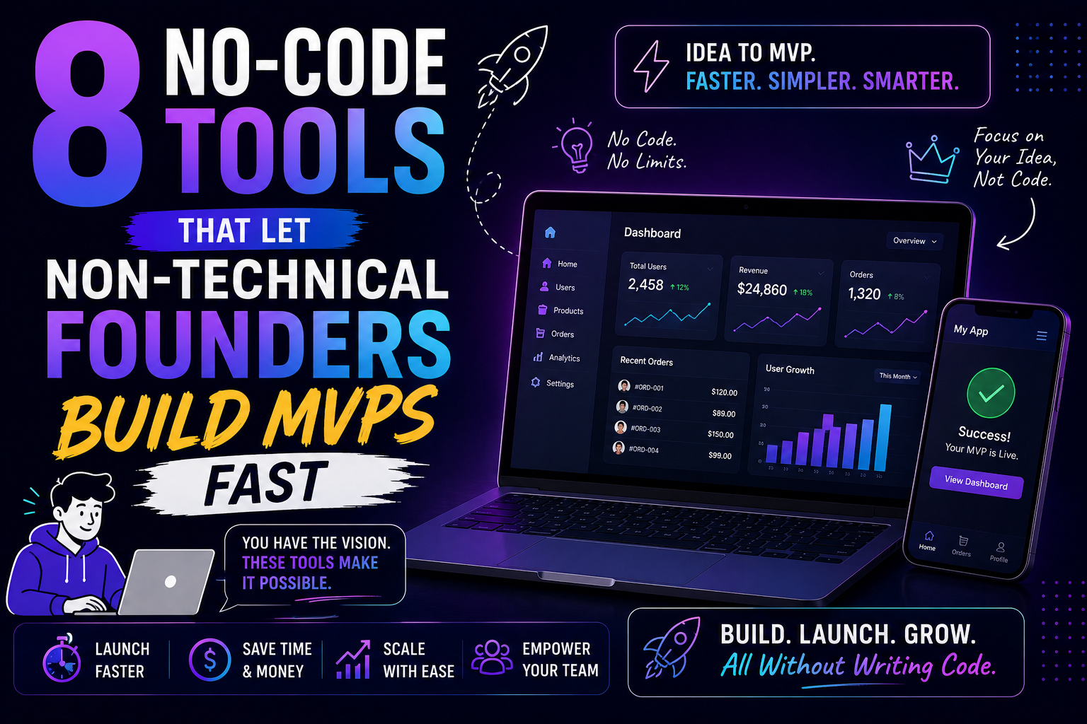 8 No-Code Tools That Let Non-Technical Founders Build MVPs Fast