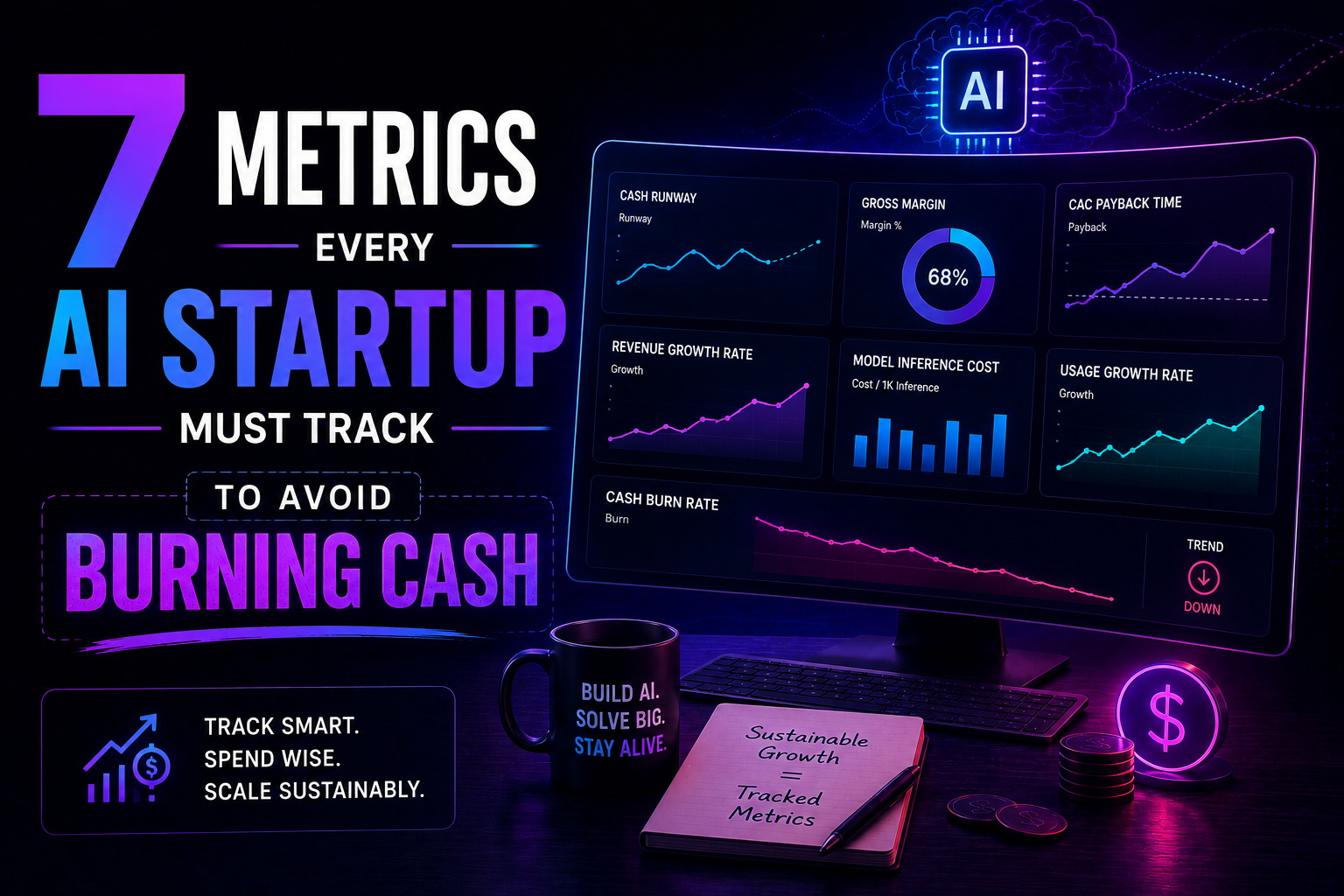 7 Metrics Every AI Startup Must Track to Avoid Burning Cash