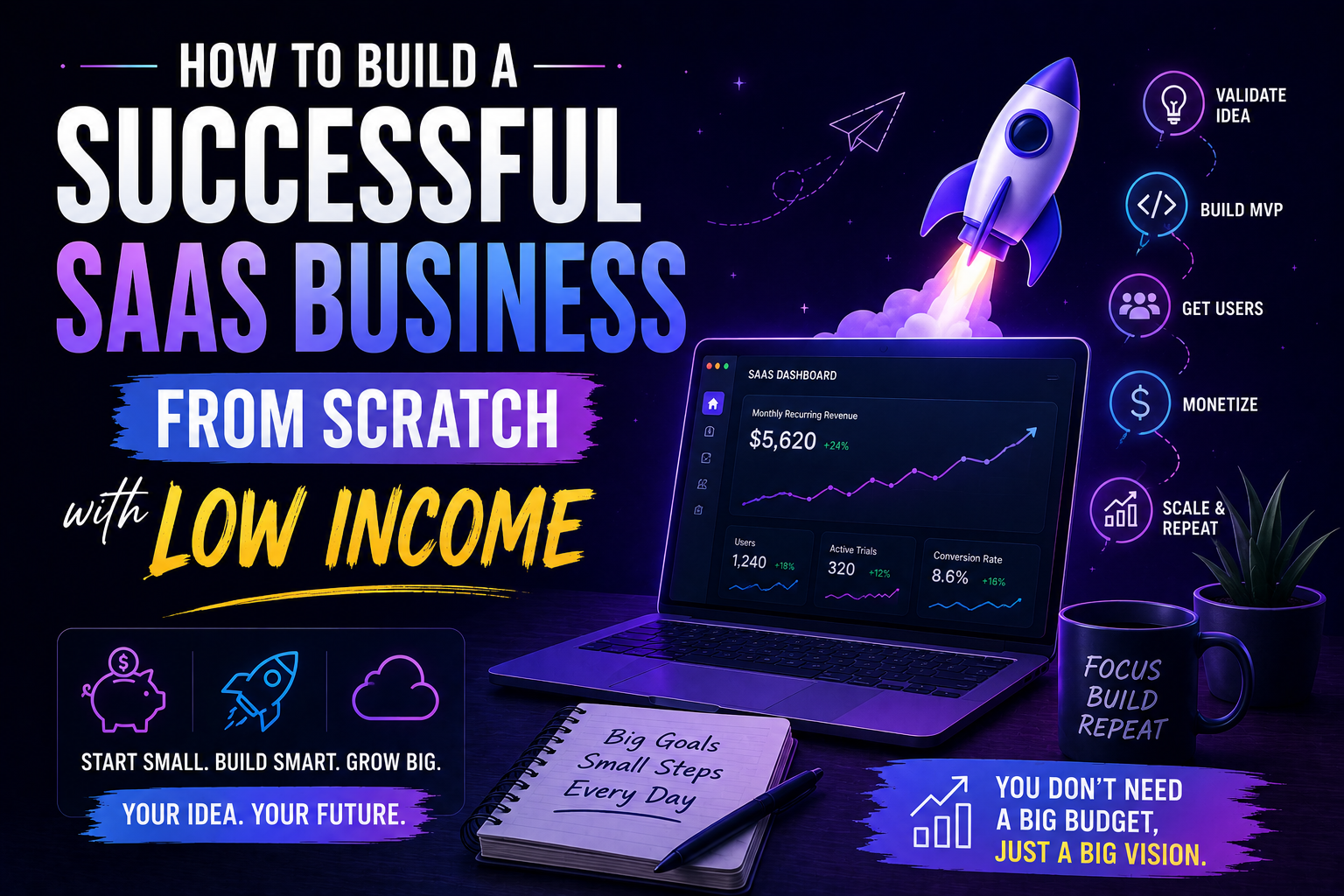 How to Build a Successful SaaS Business from Scratch with Low Income