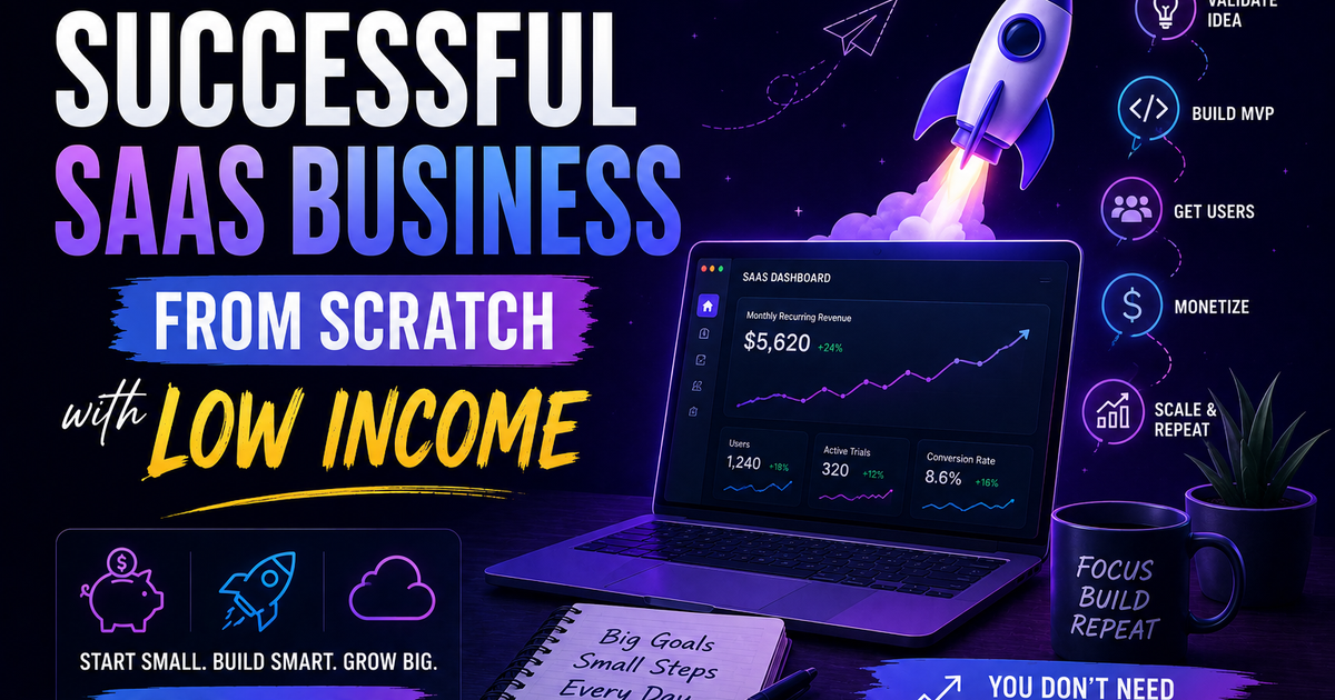 How to Build a Successful SaaS Business from Scratch with Low Income