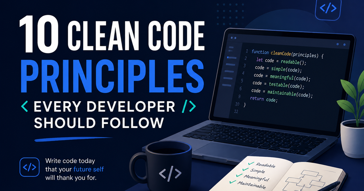 10 Clean Code Principles Every Developer Should Follow