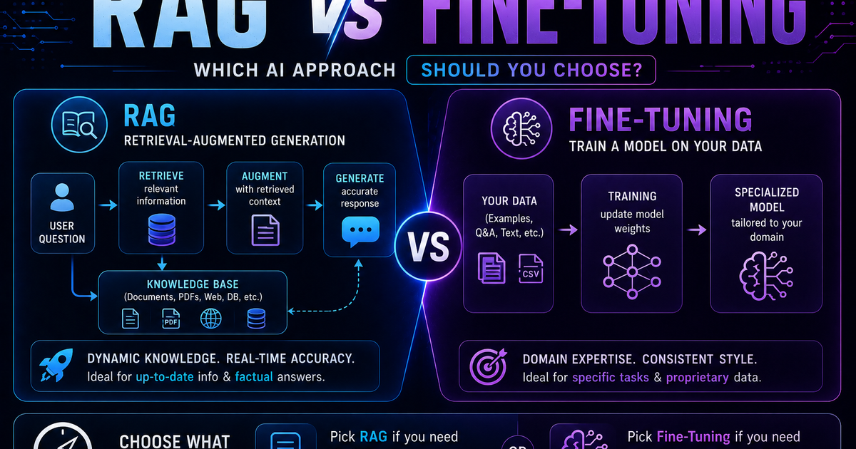 RAG vs Fine-Tuning: Which AI Approach Should You Choose?