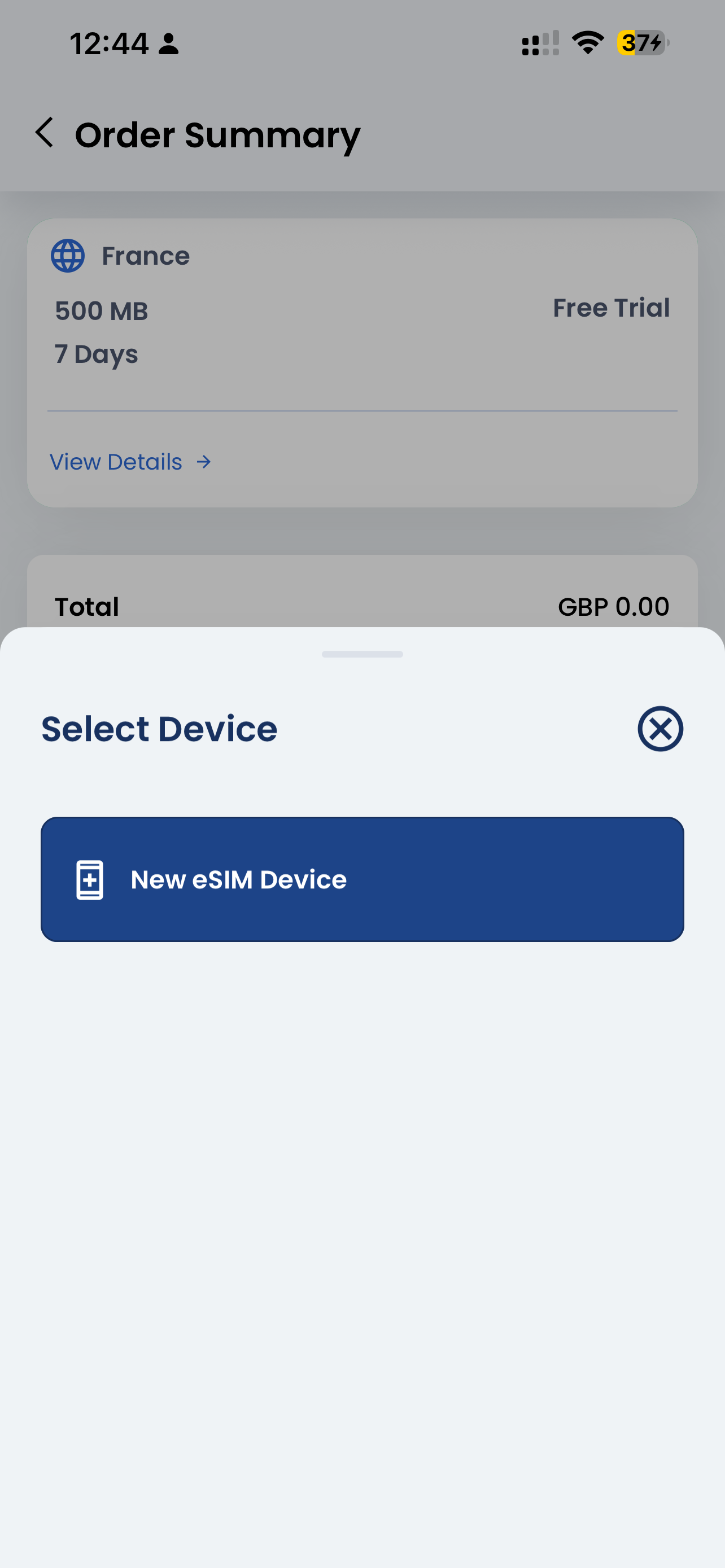 Purchase GigSky eSIM - Step 3
