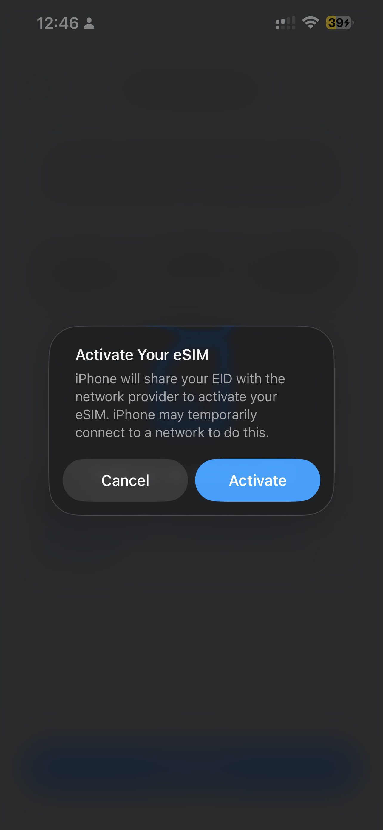 Activate eSIM