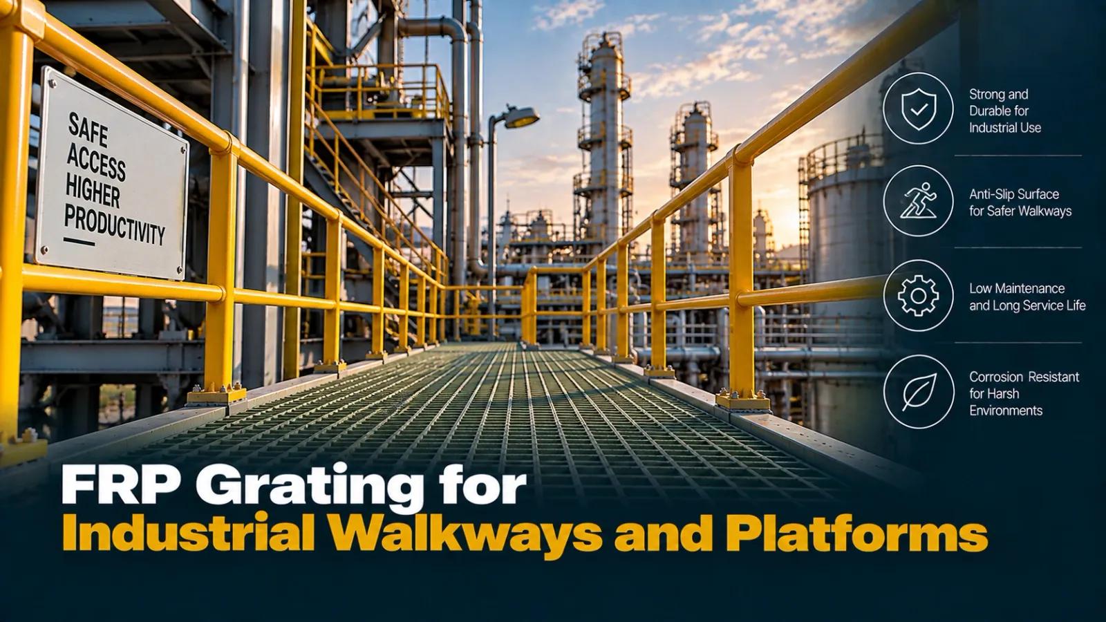 FRP Grating for Industrial Walkways and Platforms