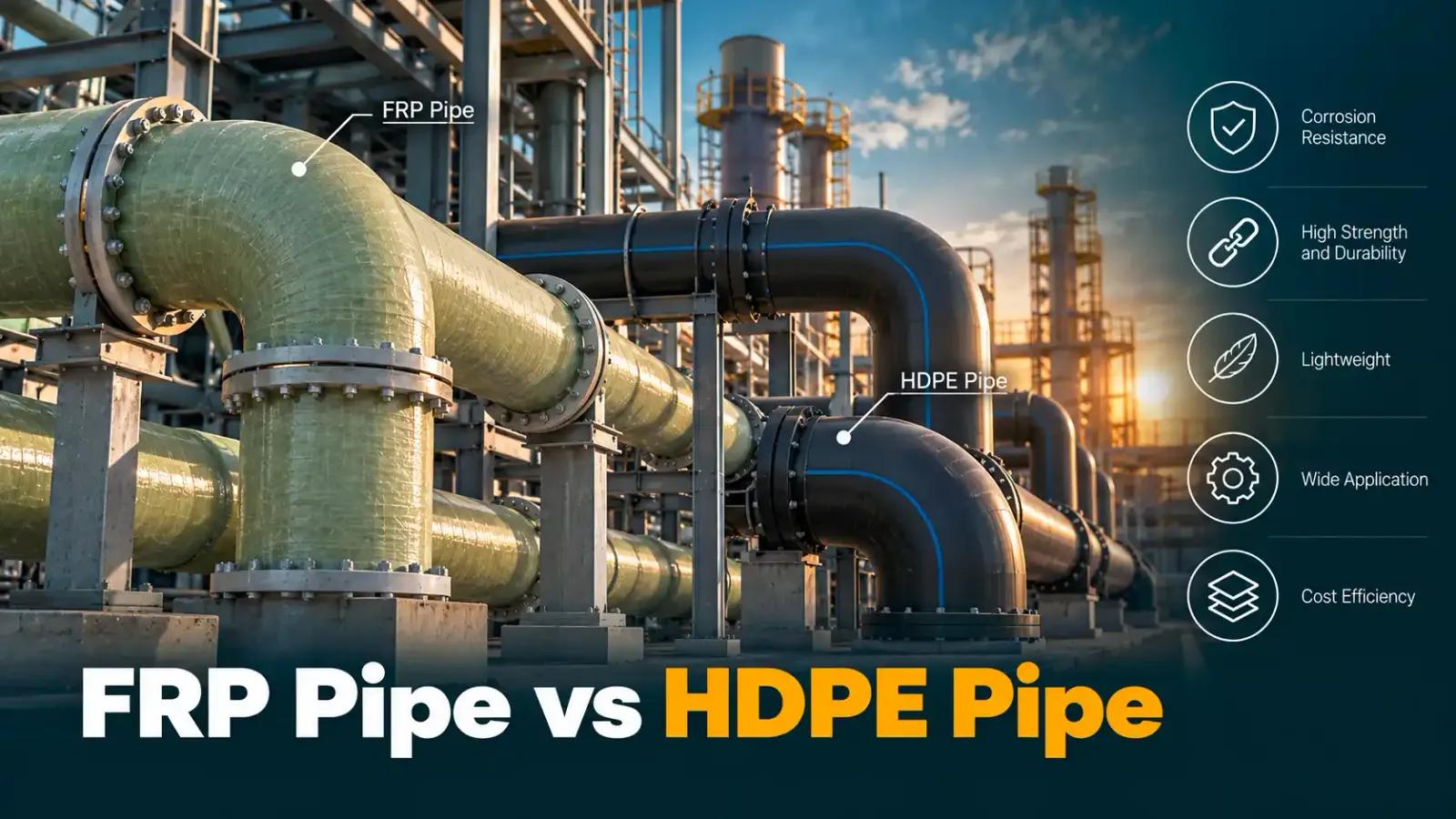 FRP Pipe vs HDPE Pipe: 6 Key Differences