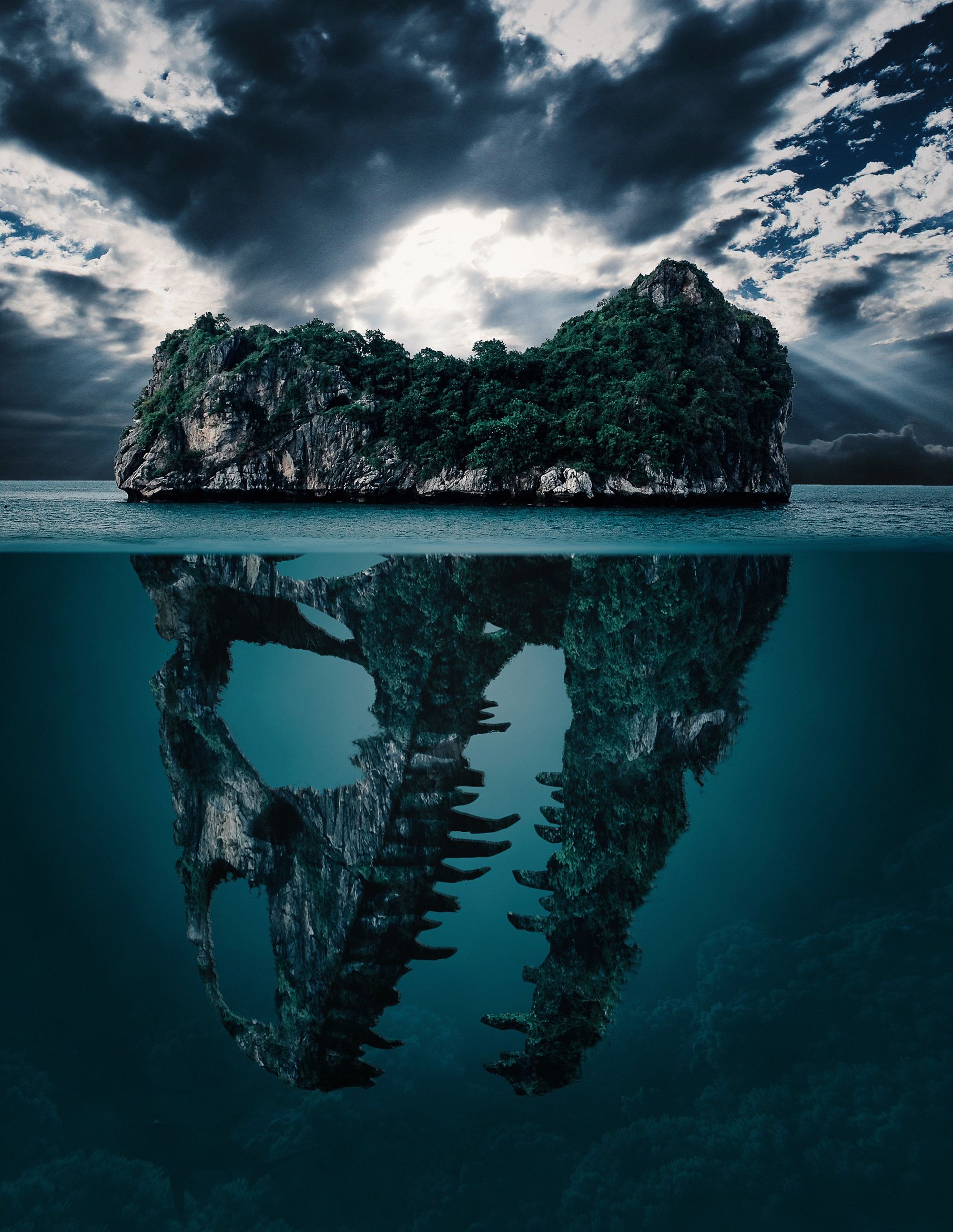 A picture of a mysterious horror island