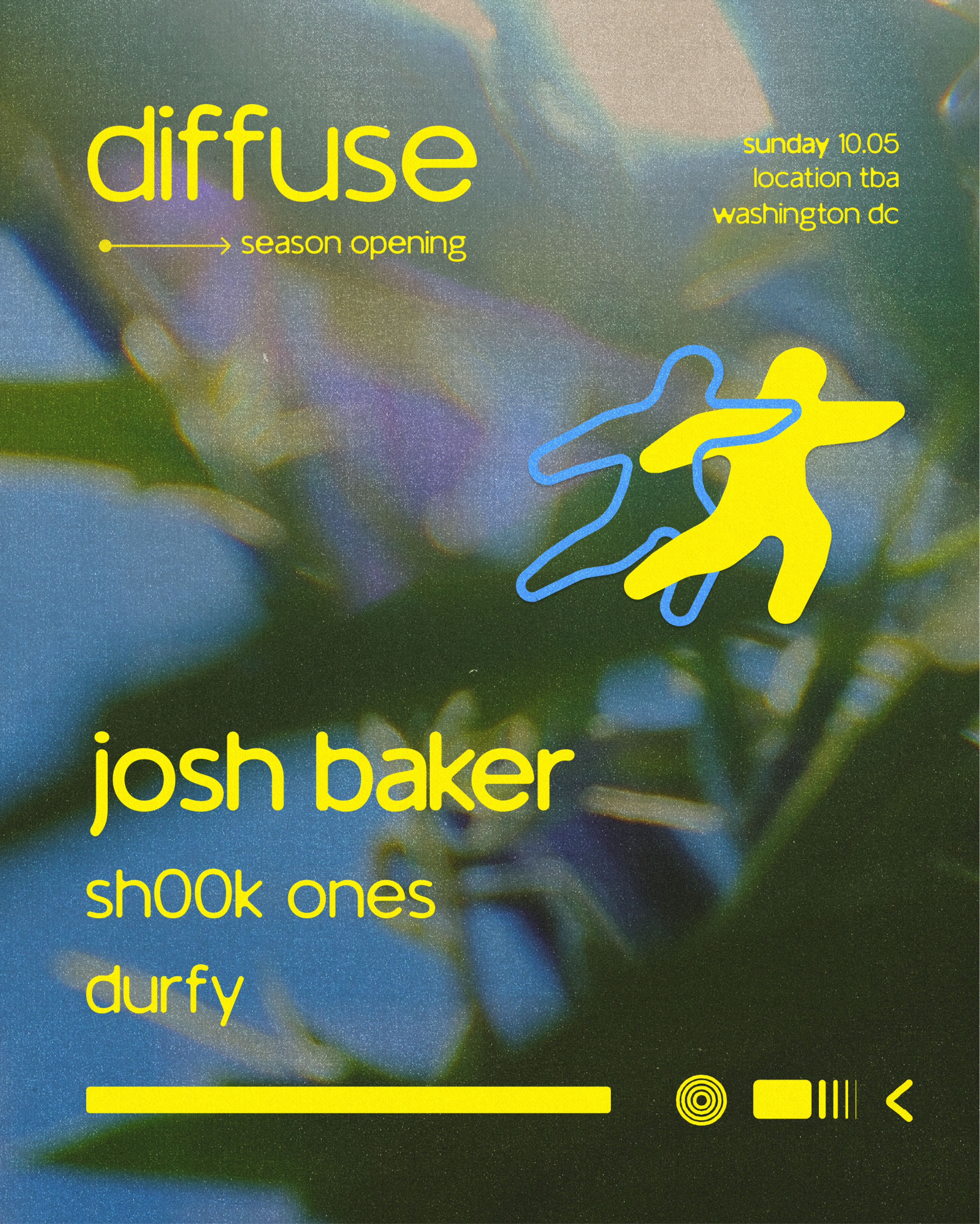 Flyer image for diffuse: Josh Baker