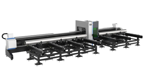 HongNiu Side-Mounted Three-Chucks Laser Tube Cutting Machine (Semi-Auto Loading)