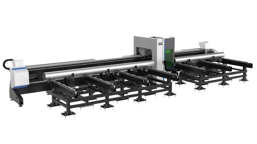 HongNiu Side-Mounted Three-Chucks Laser Tube Cutting Machine (Semi-Auto Loading)