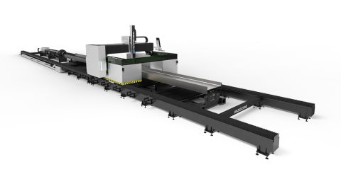 HongNiu 3D 7-Axis H-beam Tube Laser Cutting Machine