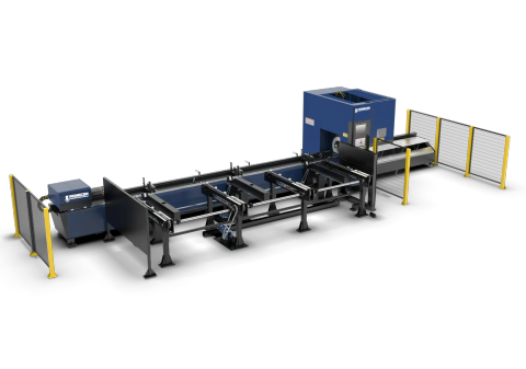 Promecam Laser cutting machines with 1 chuck and 1 tube rest — Tube Laser Cutters