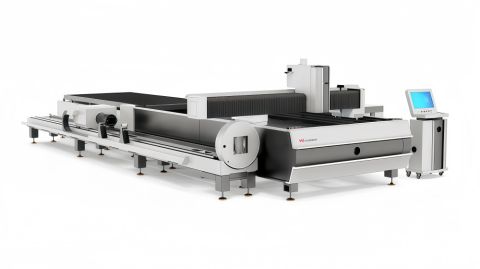 HongNiu HJR Series Dual-Station Fiber Laser Cutting Machine