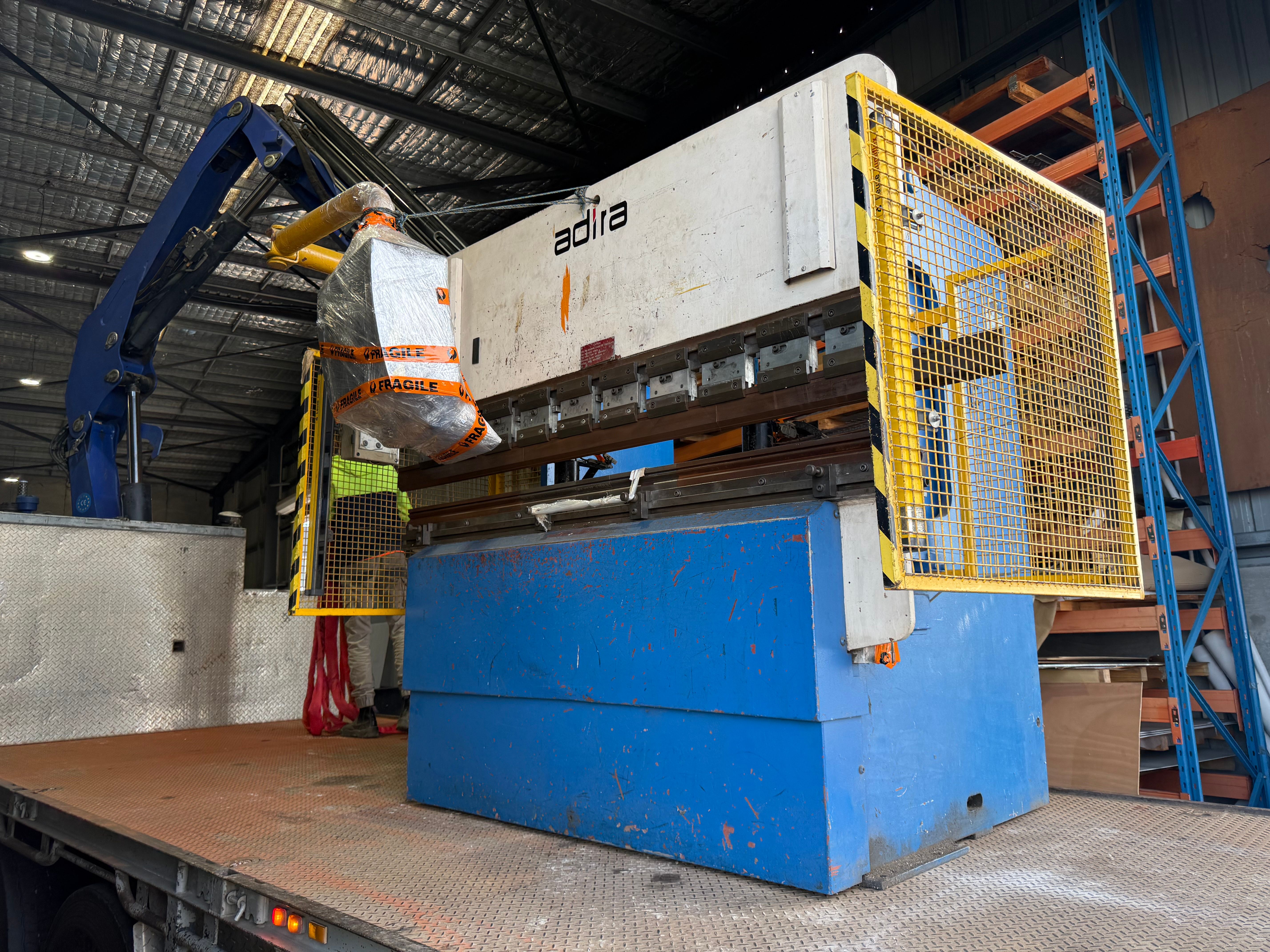 Machine Installation Adira Press Brake Crane Unload