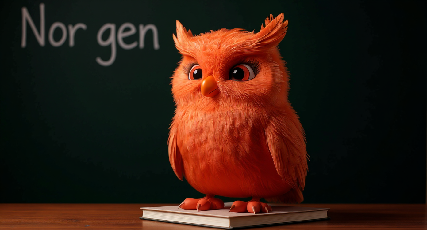 En ugle sitter på en bok