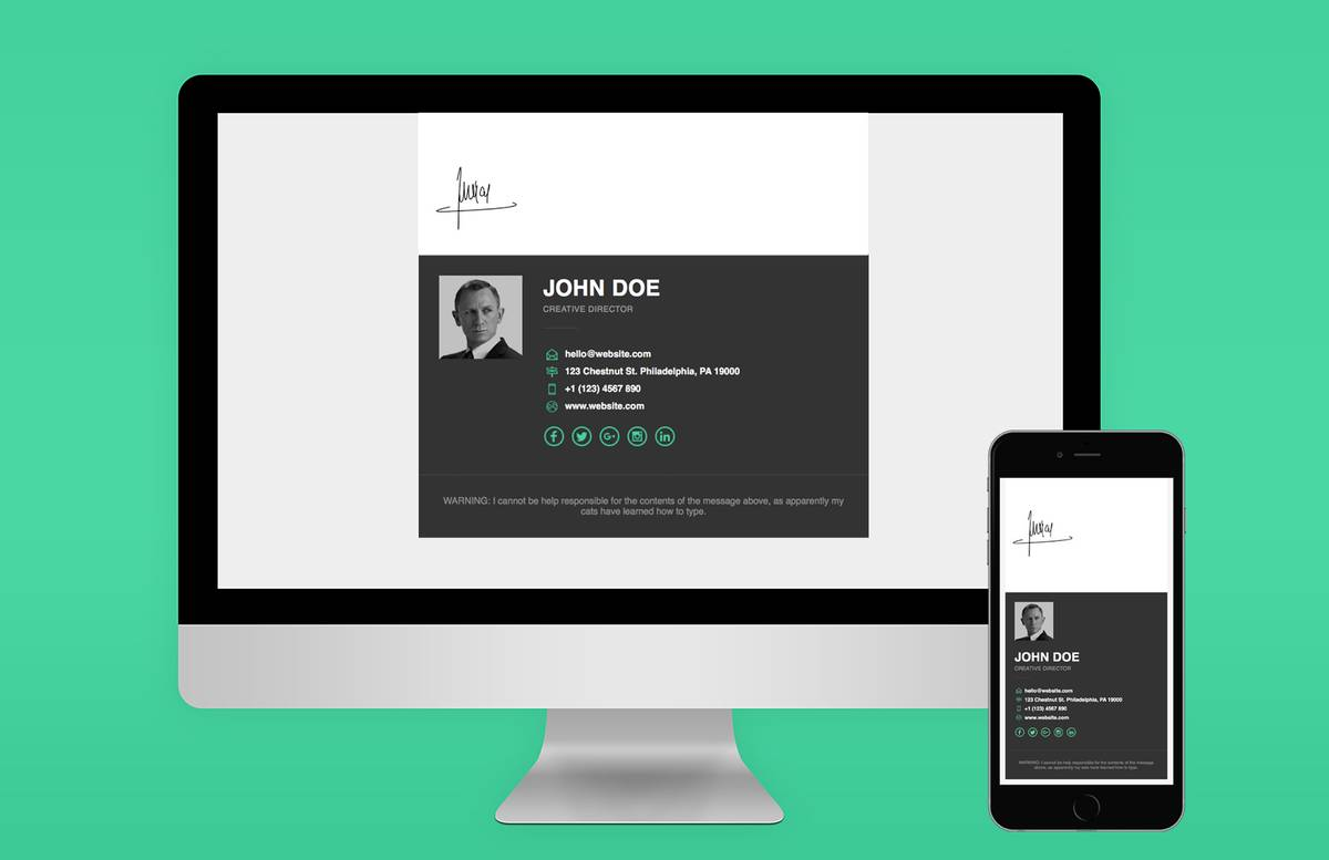 Most people will be seeing your email signature in their mobile phones | Source: Glyphs.co