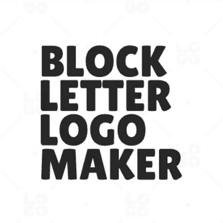Block Letter Logo Maker Maker |