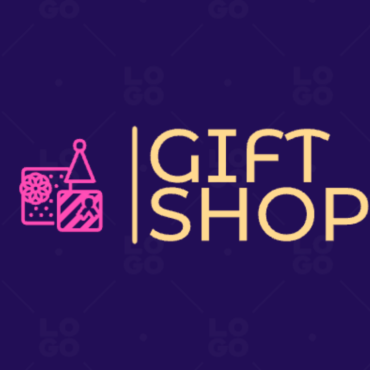 Gift box shop logo design Cut Out Stock Images & Pictures - Page 2 - Alamy