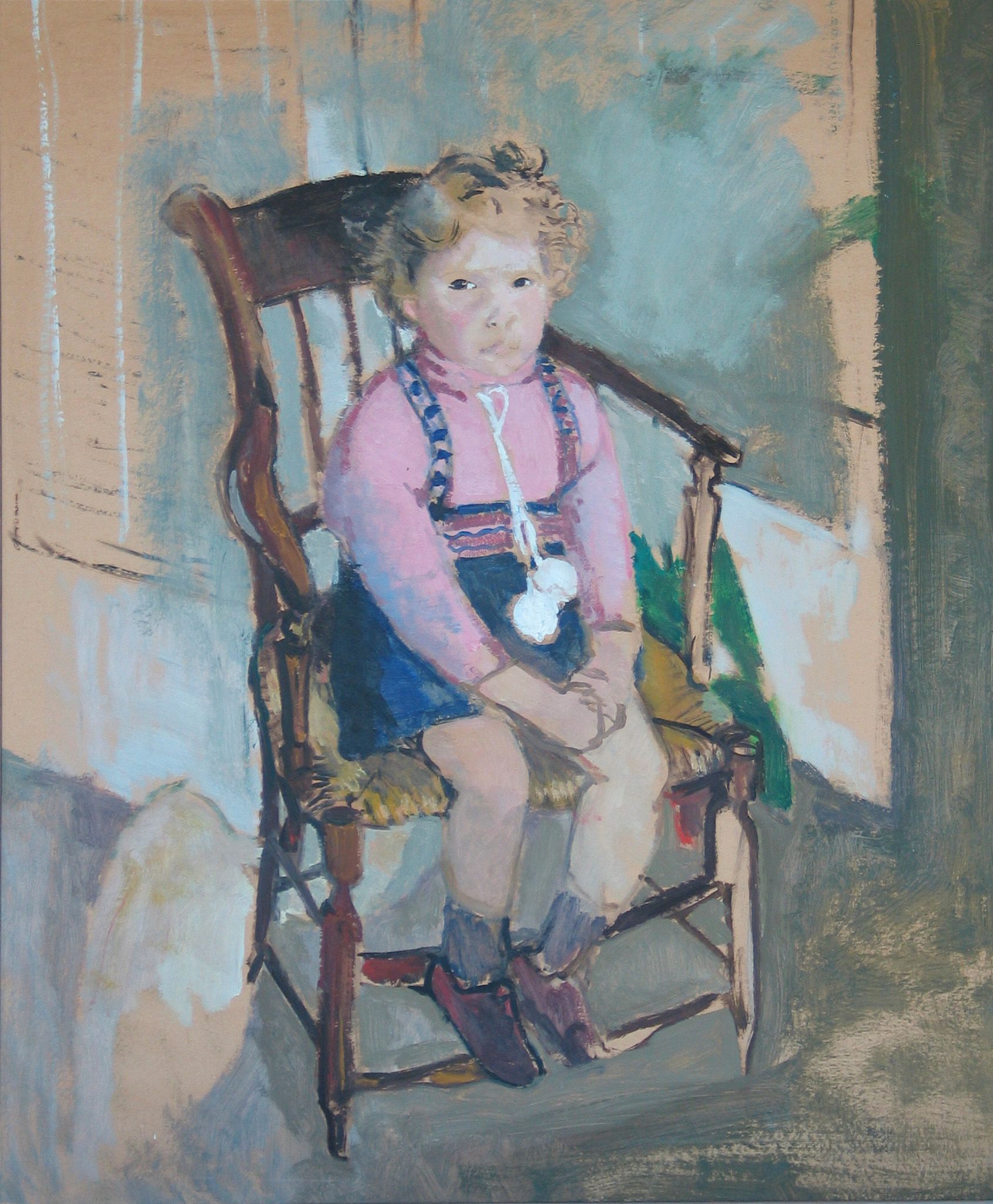 Little Girl with Pom Poms