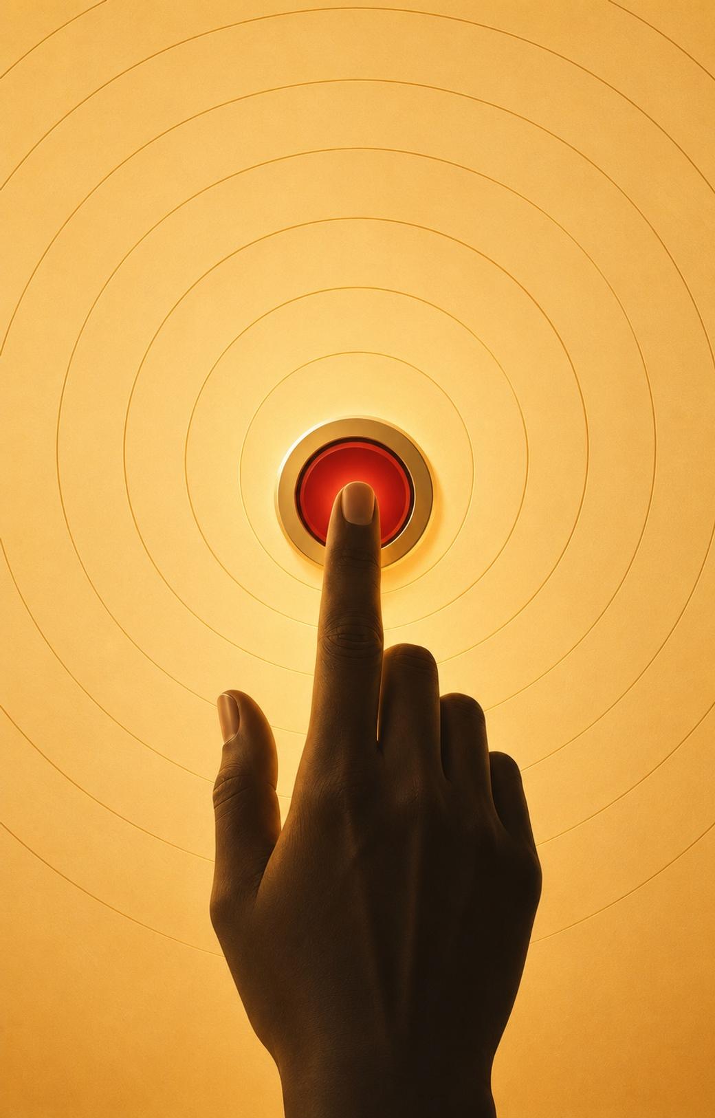 Un doigt qui appuie sur un bouton et déclenche des ondes : l’activation des compétences