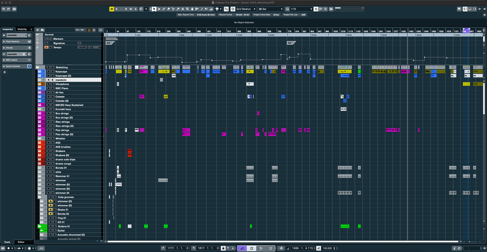 The image shows a screen capture of the music software Ableton, where the initial creation of a new music track is in progress