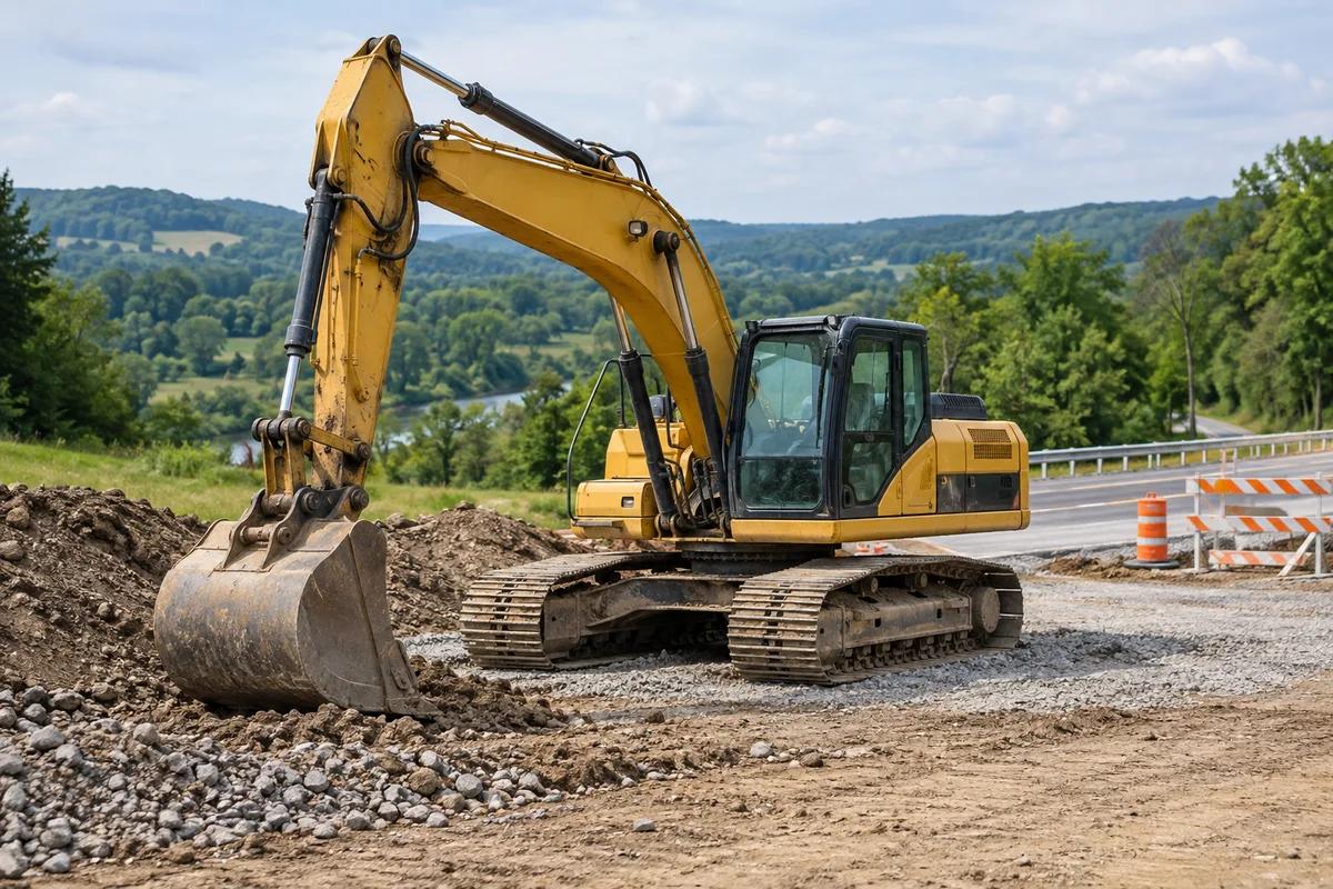 Illustrative construction scene