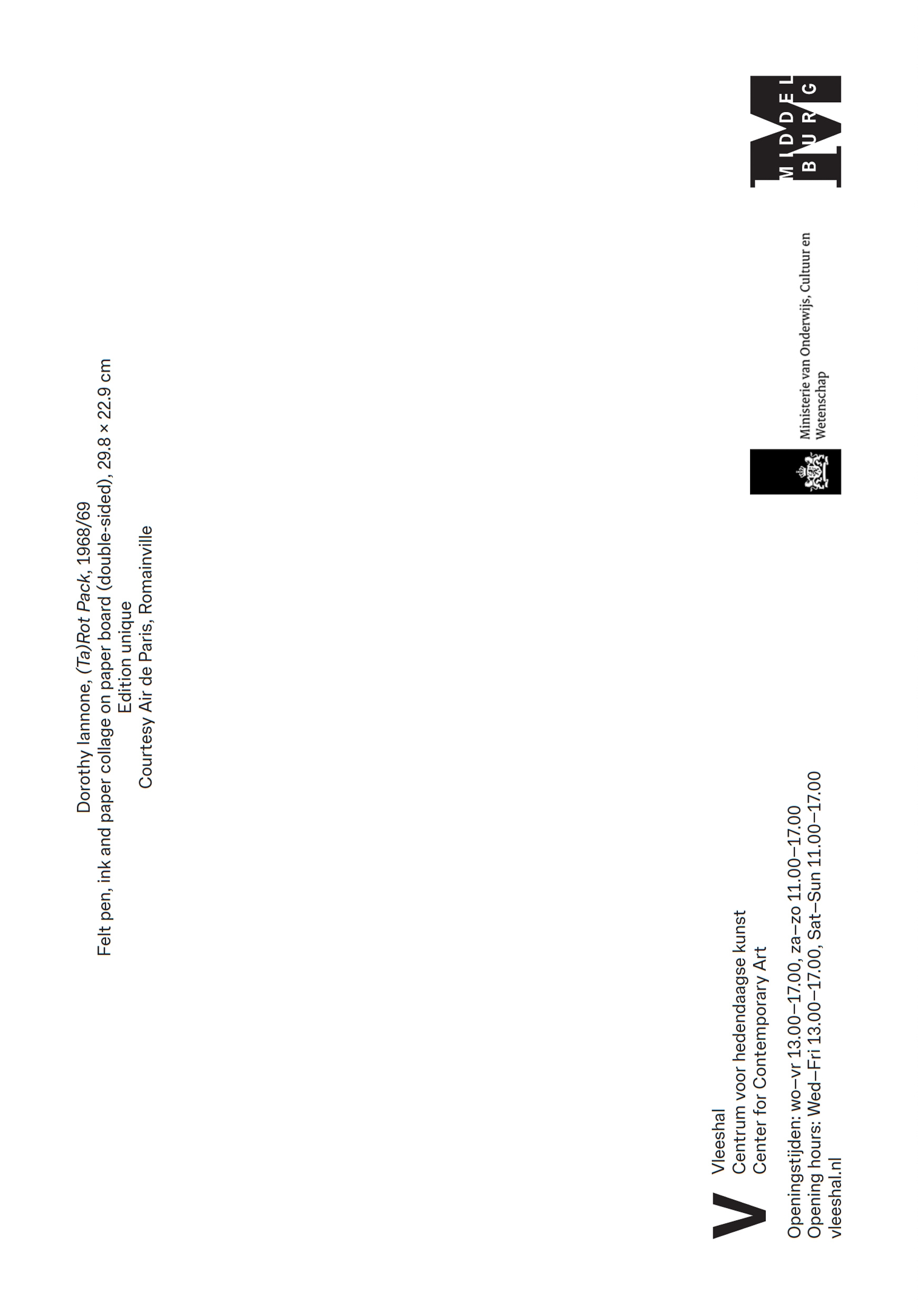 Ansichtkaart: Iannone (achterkant) | The Vleeshal Opera | Wolfe Hall